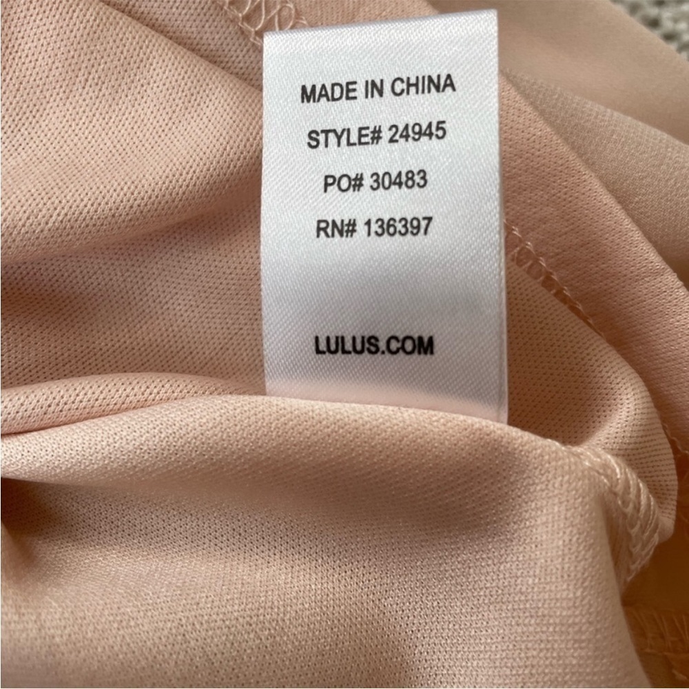Lulus Blush Lace Skater Dress, M - Picture 10 of 14